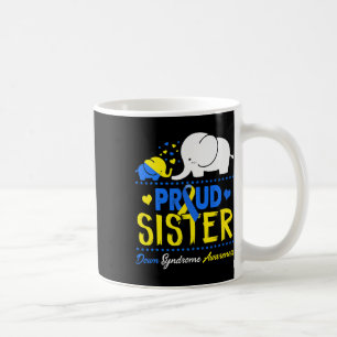 Down Syndrome Awareness Day Proud Sister Elephant Coffee Mug