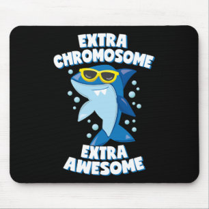 Down Syndrome Awareness Extra Awesome Shark Mouse Pad