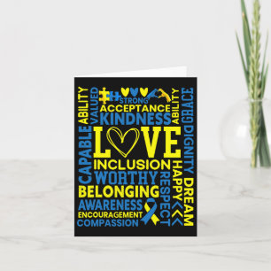 Down Syndrome Awareness Extra Chromosome Trisonomy Card