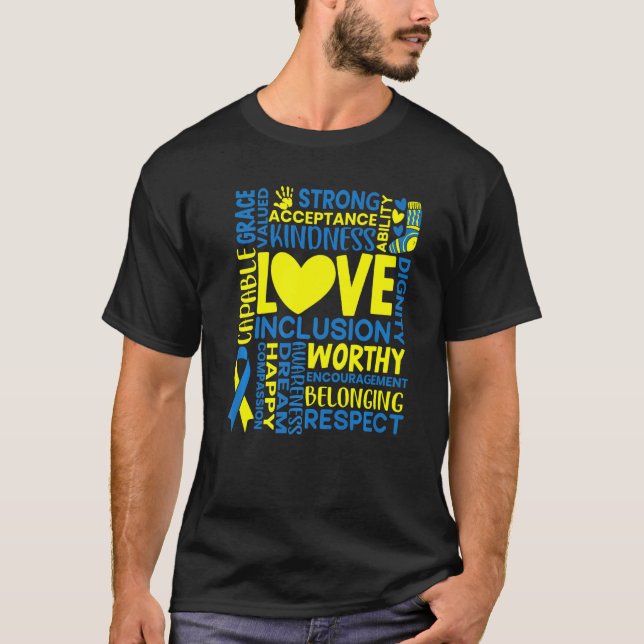 Down Syndrome Awareness Extra Chromosome Trisonomy T-Shirt (Front)
