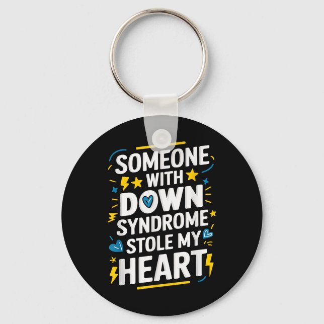 Down Syndrome Awareness For Down Syndrome Awarenes Key Ring (Front)