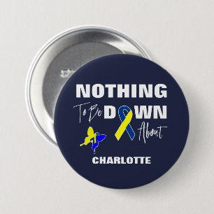 Down Syndrome Awareness Fun Personalised 7.5 Cm Round Badge