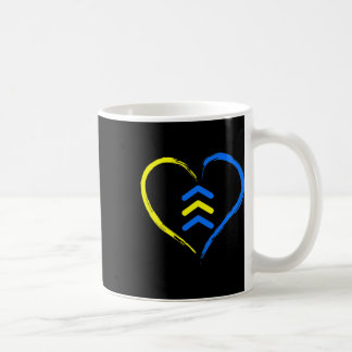 Down Syndrome Awareness Heart And 3 Arrow Support  Coffee Mug