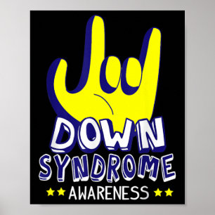 Down Syndrome Awareness I Love You ASL Hand Sign 
