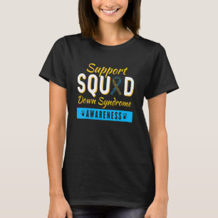 Down Syndrome Awareness Month Ribbon Support Squad T-Shirt