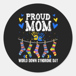 Down Syndrome Awareness Mum Classic Round Sticker
