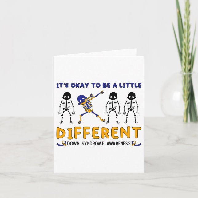 Down Syndrome Awareness Okay To Be A Little Differ Card (Front)