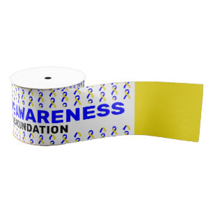Down Syndrome Awareness Pattern Ribbon Grosgrain Ribbon