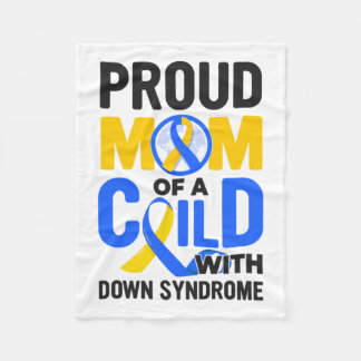 Down Syndrome Awareness Proud Mum Fleece Blanket