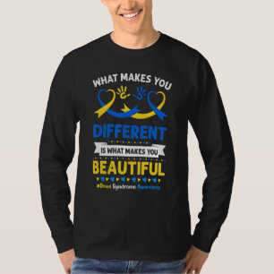 Down Syndrome Awareness Ribbon Down T21 Day Beauti T-Shirt