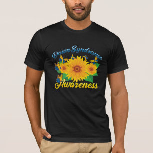 Down Syndrome Awareness Sunflower Butterfly Gift T-Shirt