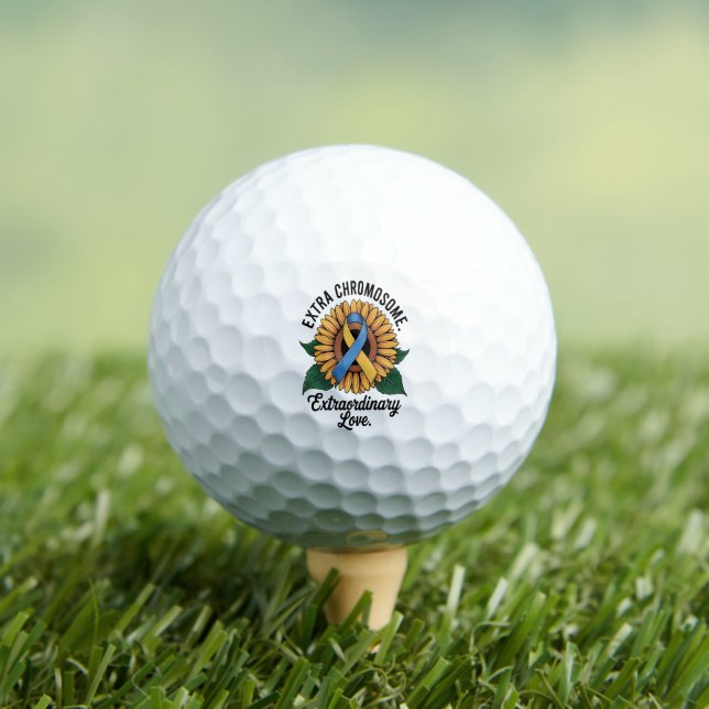 Down Syndrome Awareness Sunflower Golf Balls (Insitu Tee)