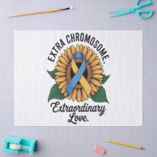 Down Syndrome Awareness Sunflower Tissue Paper