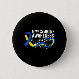 Down Syndrome Awareness Suower Ribbon Inclusion 6 Cm Round Badge