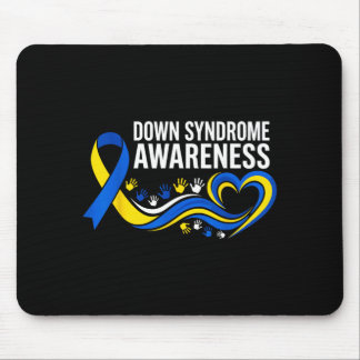 Down Syndrome Awareness Suower Ribbon Inclusion Mouse Pad