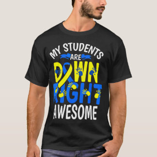 Down Syndrome Awareness T21 Day Women Teacher T-Shirt