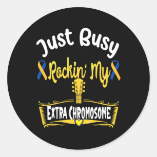 Down Syndrome Awareness Toddler Kids Extra Chromos Classic Round Sticker