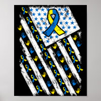 Down Syndrome Awareness Usa American Flag Men Wome
