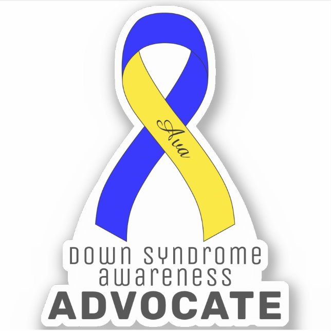 Down Syndrome Awareness Vinyl Sticker (Front)