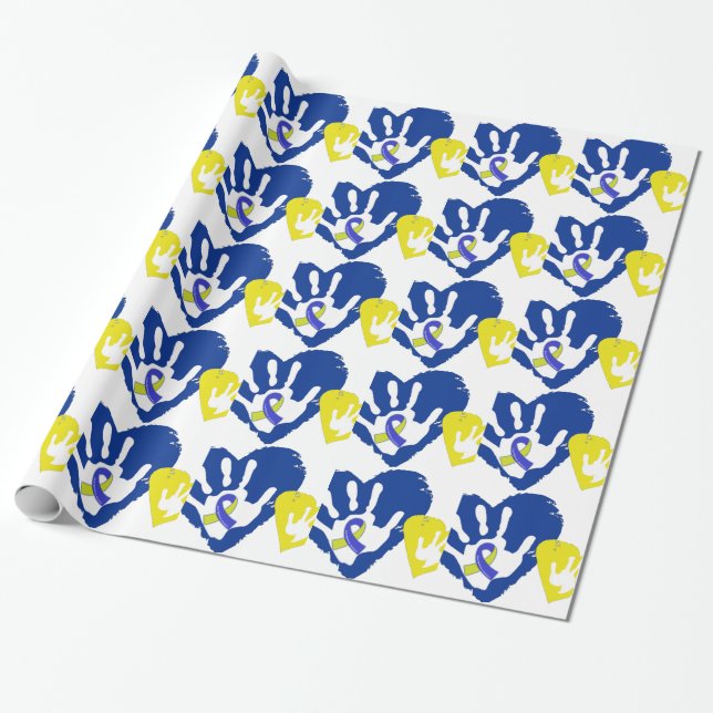 Down Syndrome Awareness Wrapping Paper (Unrolled)