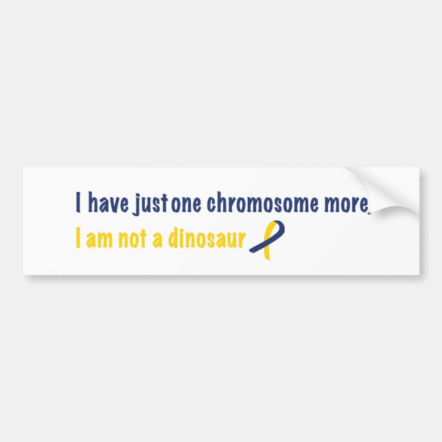 Down syndrome Bumper Sticker (Front)