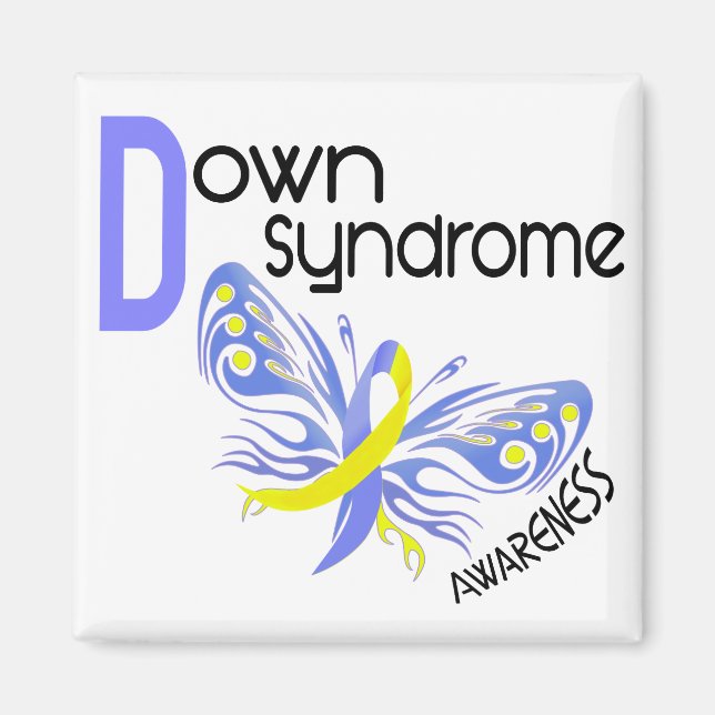 Down Syndrome BUTTERFLY 3.1 Magnet (Front)