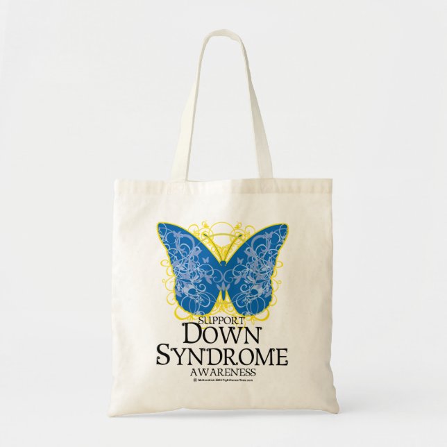 Down Syndrome Butterfly Tote Bag (Front)