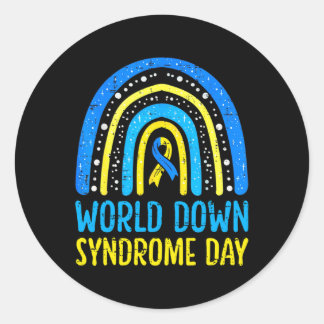 Down Syndrome Day Awareness National T21 Month Rai Classic Round Sticker