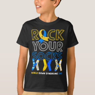 Down Syndrome Day Rock Your Socks Awareness 2  T-Shirt