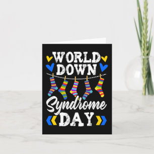 Down Syndrome Day Socks Down Syndrome Awareness 2  Card