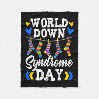 Down Syndrome Day Socks Down Syndrome Awareness 2 Fleece Blanket