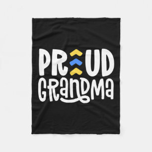 Down Syndrome Grandma Awareness Gift Lucky Arrows Fleece Blanket