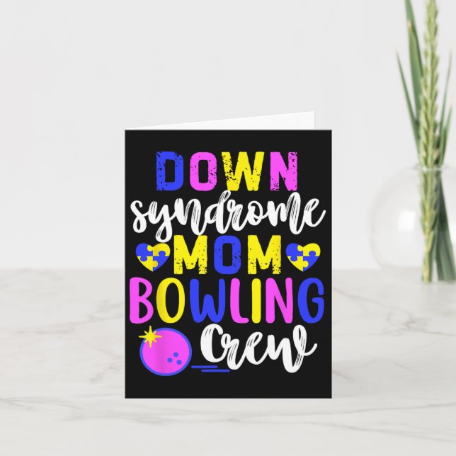 Down Syndrome Mum Bowling Crew Group Matching Wome Card (Front)