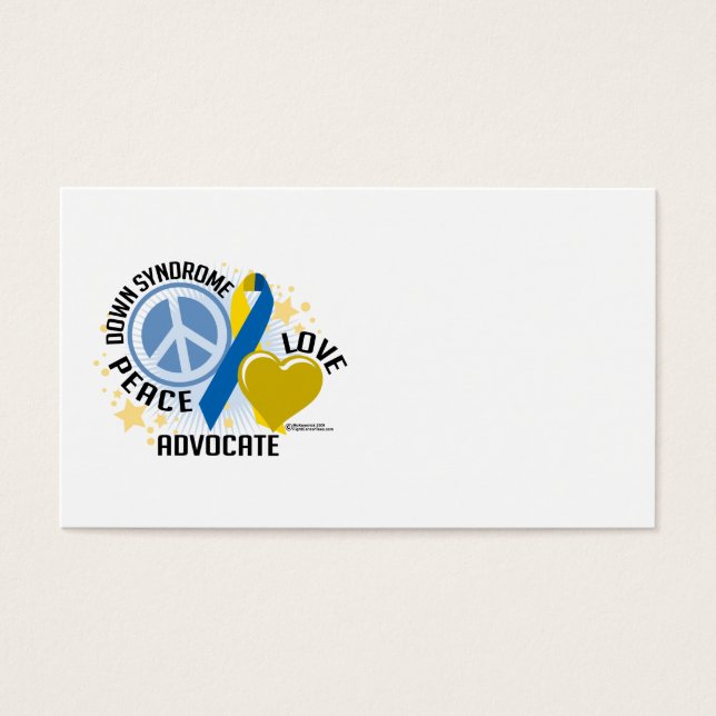 Down Syndrome Peace Love Advocate (Front)