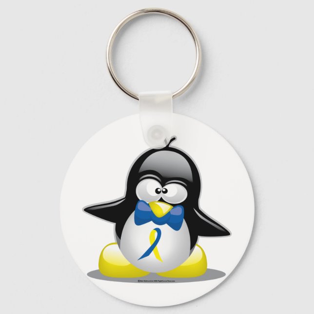 Down Syndrome Penguin Key Ring (Front)