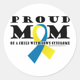 Down Syndrome Proud Mum Classic Round Sticker