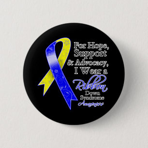 Down Syndrome Support Hope Awareness 6 Cm Round Badge