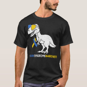Down Syndrome T-rex Dinosaur Shirt, Boys Kids Tris T-Shirt