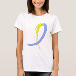 Down Syndrome's Blue And Yellow Ribbon A4 T-Shirt