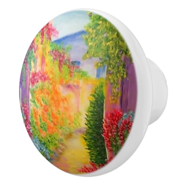 Down the Lane Ceramic Knob (Right)
