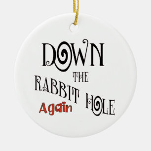 Down the Rabbit Hole Again Ceramic Tree Decoration