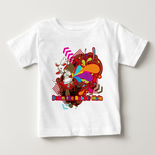 Down the Rabbit-Hole Baby T-Shirt (Front)