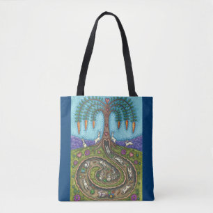 DOWN THE RABBIT HOLE TOTE BAG