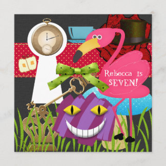 Down The Rabbit Hole Wonderland Birthday Invite