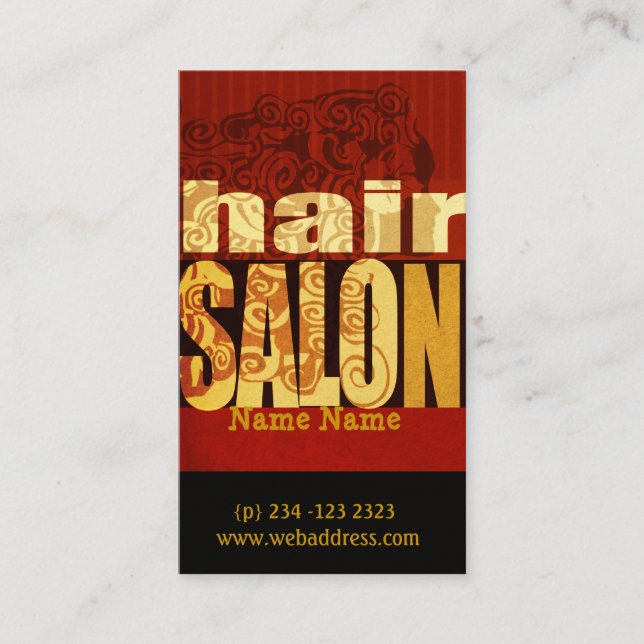 Down to Earth Salon Hair Stylist Makeup Artist Appointment Card (Front)