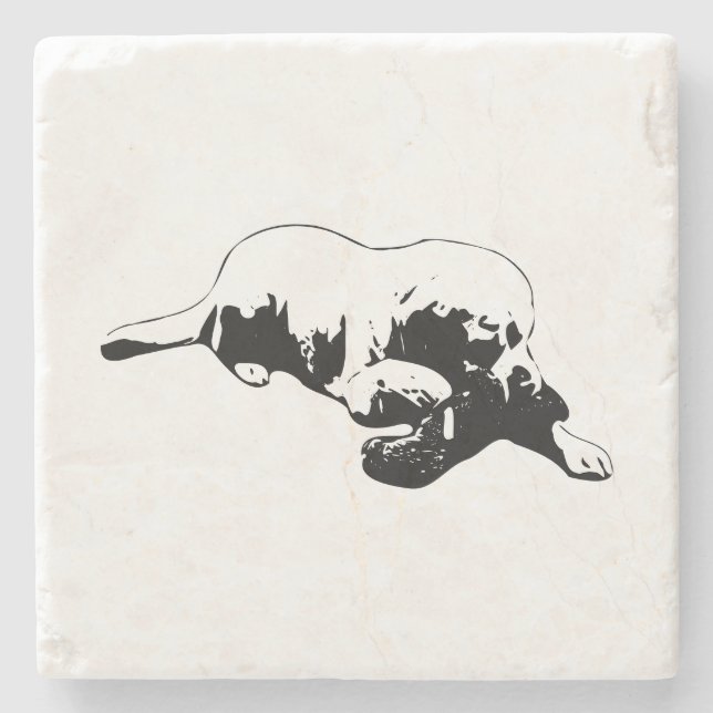 Down to Stay Stone Coaster (Front)