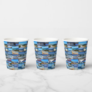 Down Under : Australian Beaches Photo Collage, Paper Cups