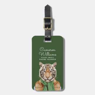 Down Vest Tiger | Add Your Name Luggage Tag