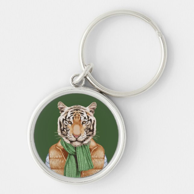 Down Vest Tiger Key Ring (Front)