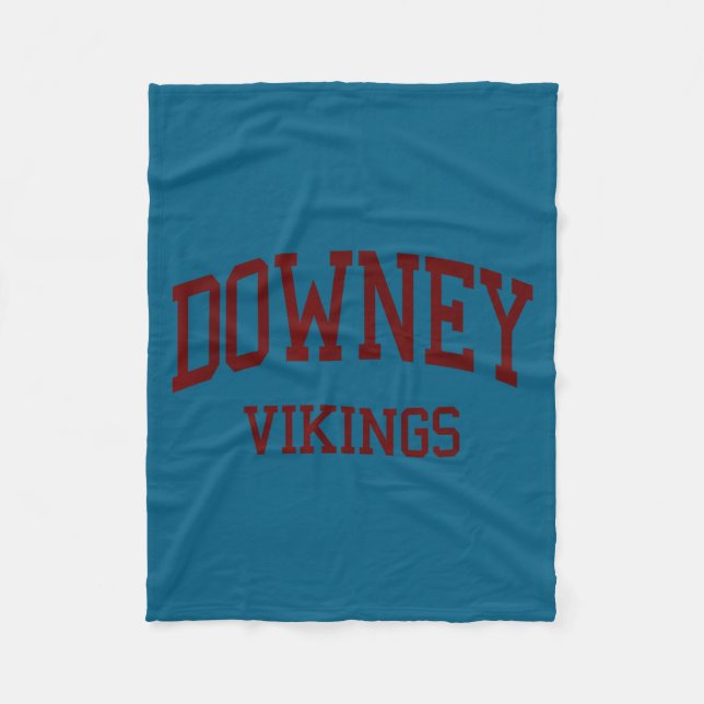 Downey High School Hs Ca Design Fleece Blanket (Front)